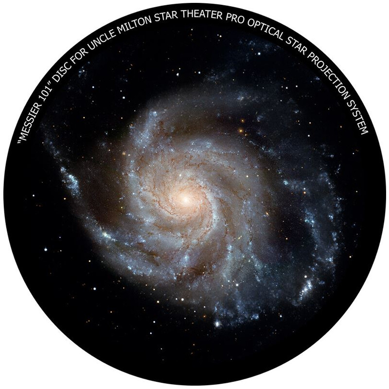 Omegon Diapositive pour l' Star Theater Pro avec motif galaxie M101