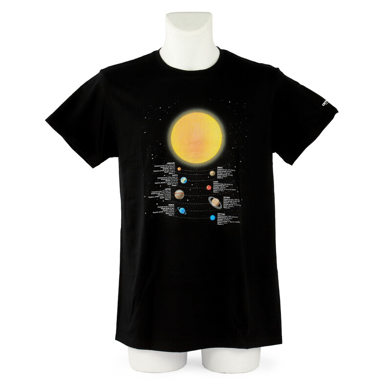 Omegon T-Shirt Camiseta de información sobre los planetas de en talla M