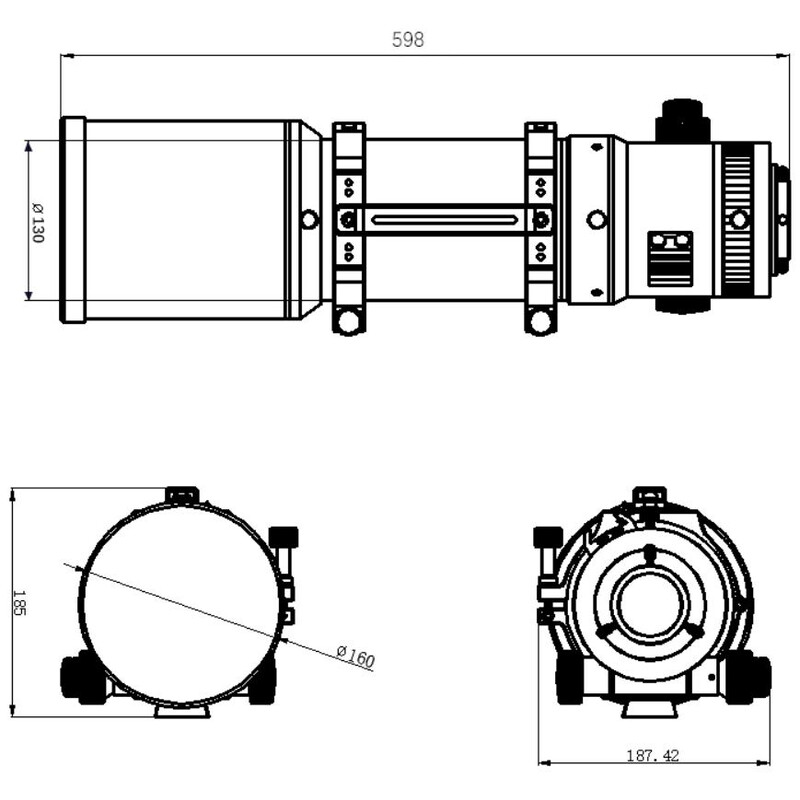 Omegon Apokromatisk refraktor Pro APO AP 121/678 Kvintuplett OTA + testrapport