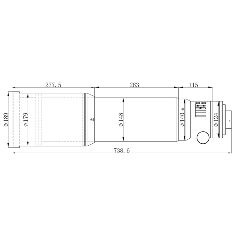 Omegon Apochromatische refractor Pro APO AP 140/910 Triplet OTA