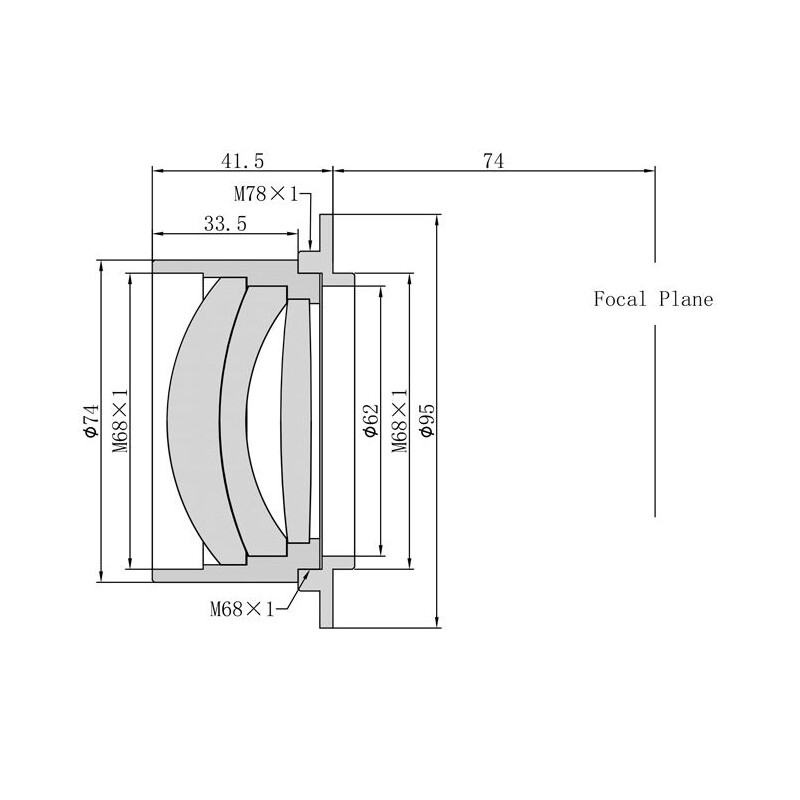 Omegon Pro reducer 2,5 inch 0,8× fullframe voor RC