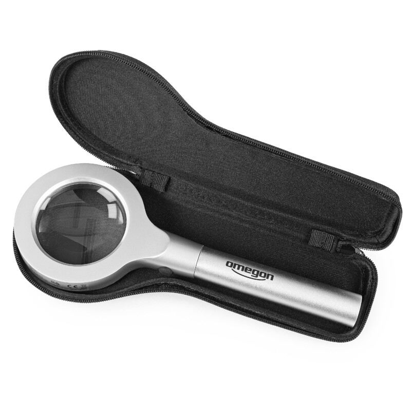 Omegon Magnifying glass 55mm LED illuminated magnifier