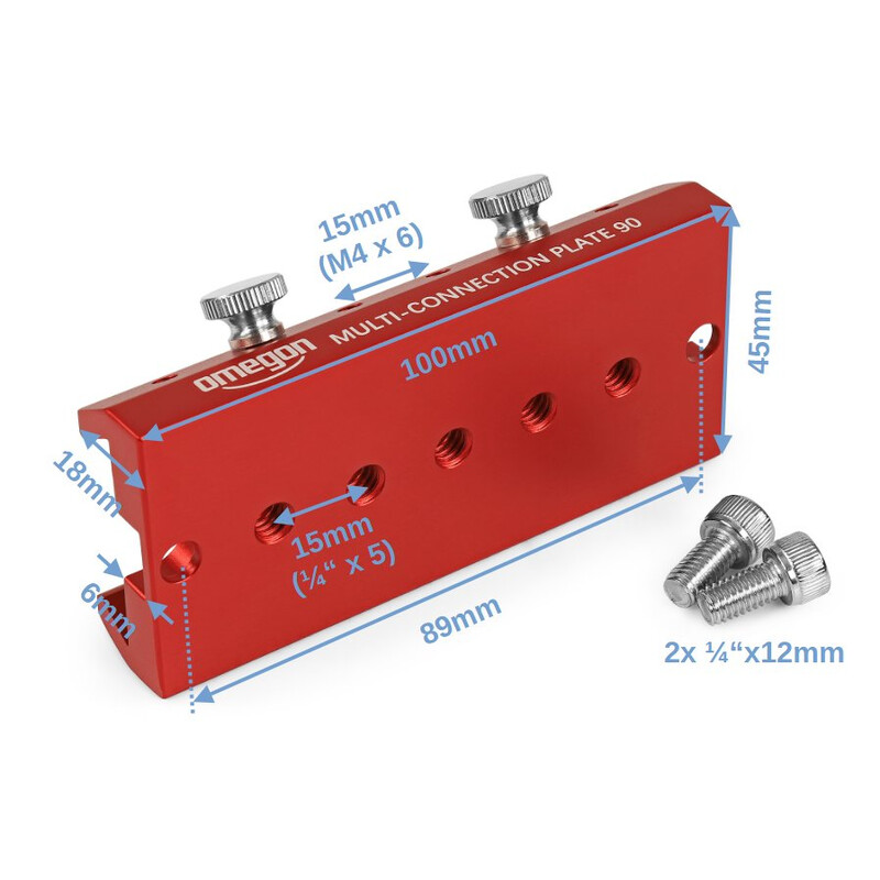 Omegon Rail de montage pour chercheur pour 72/400 Quintuplet APO