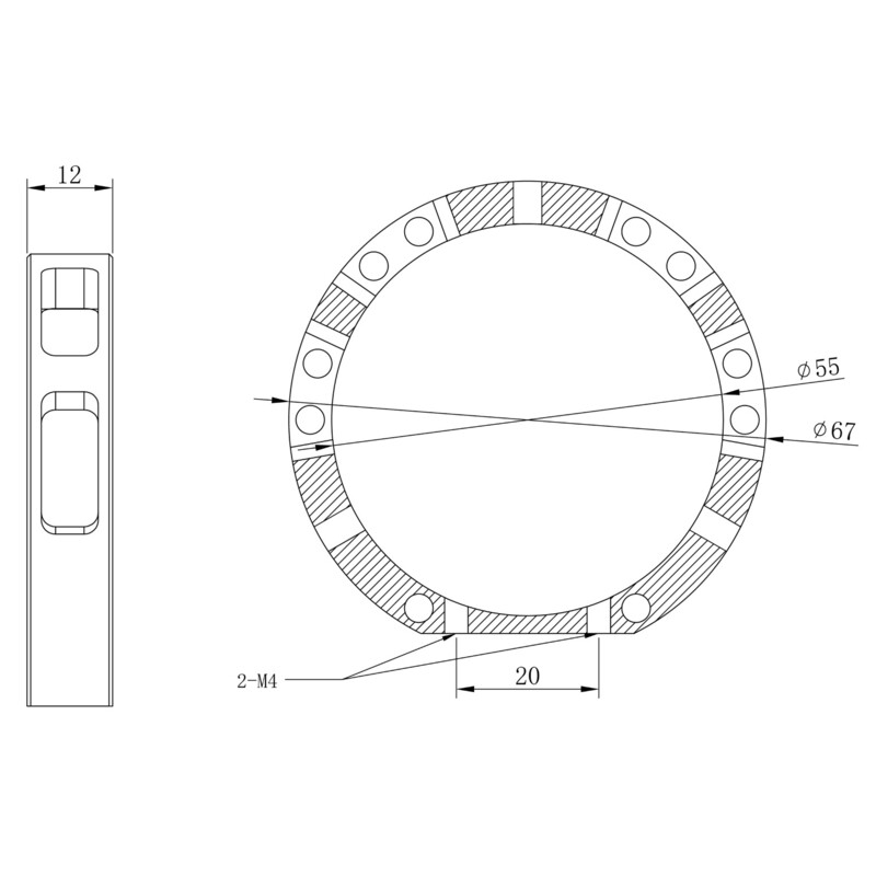 Omegon Abrazaderas para telescopios guía Guiding Rings for 40/180 APO