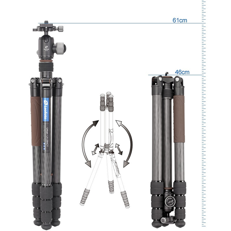 Leofoto Carbon-Dreibeinstativ LX-284CT Urban + Ballhead XB-38