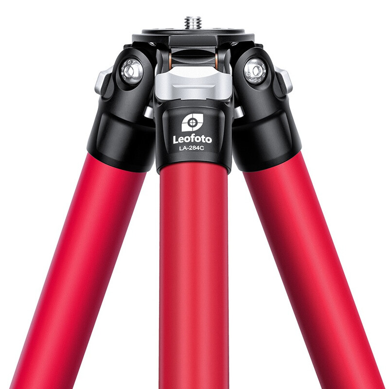 Leofoto Carbon-Dreibeinstativ LA-284C Athena Red + Ballhead LH-30