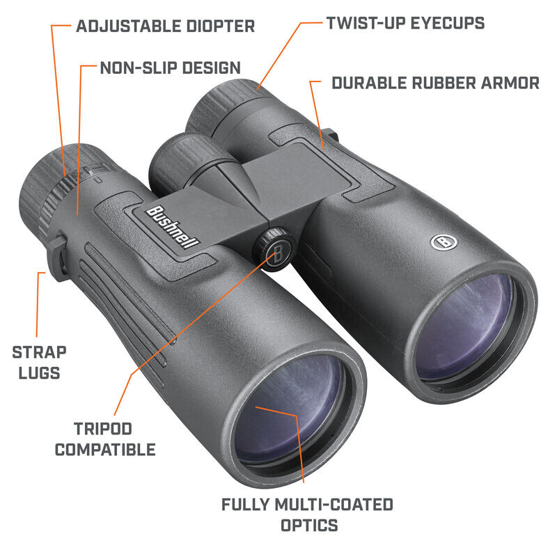 Bushnell Fernglas Legend 12x50 Dachkant, schwarz, FMC