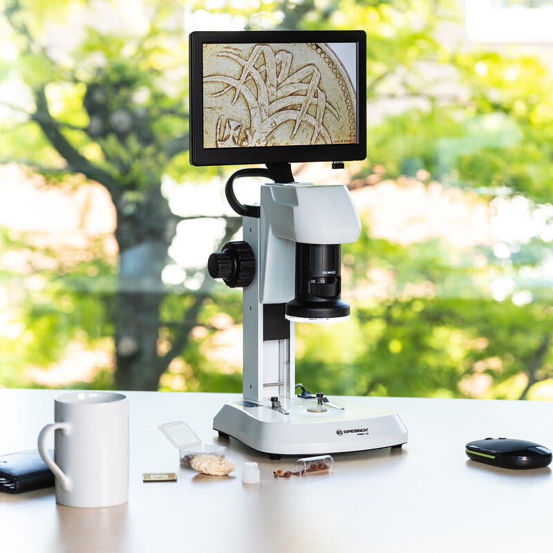 BRESSER Analyth LCD Mikroskop, 5MP AL/DL, LED, 0.7x-4.5x, screen