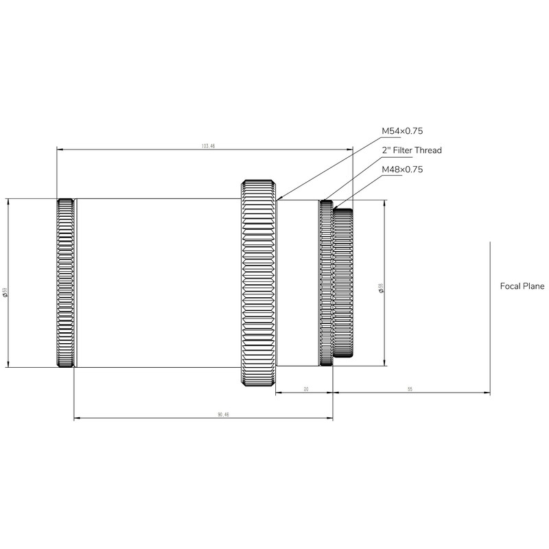 Omegon Pro Reducer 0,75x für 61/360 Triplet ED APO