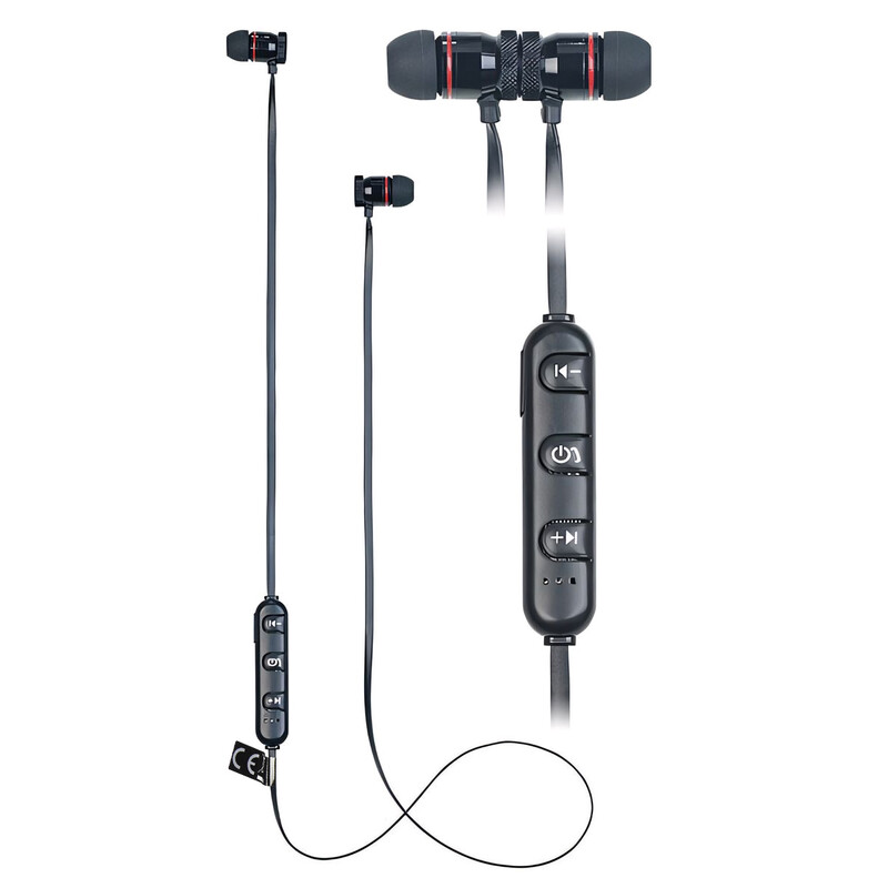 Stereofoniczne słuchawki douszne Bluetooth Omegon z magnesem, Bluetooth 5.0