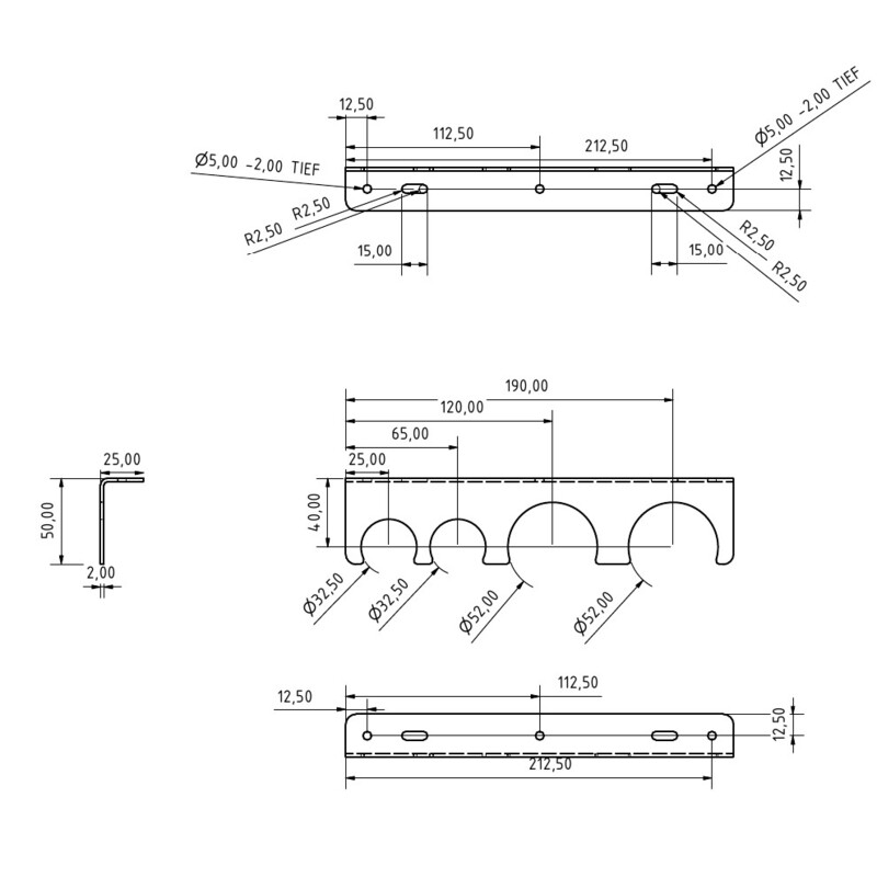Omegon Ripiano porta-oculari 2x 2'' + 2x 1.25''