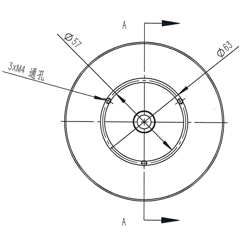 Omegon 3/8''-fotowaadschroefdraad-adapter voor Pro-zuil