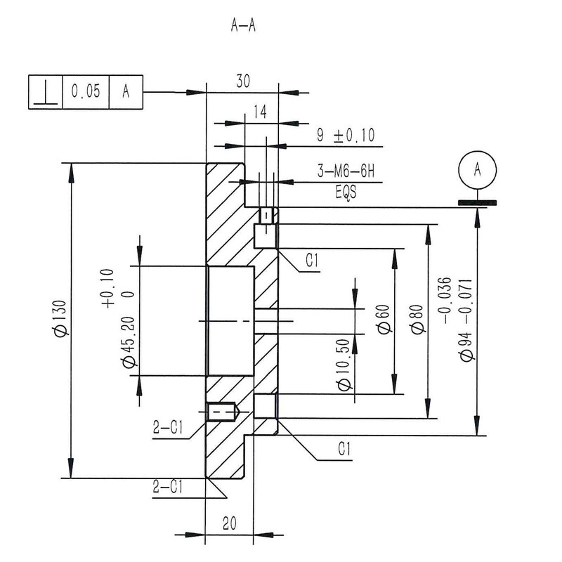 Omegon Vixen-montageadapter 45 mm voor Pro-zuil