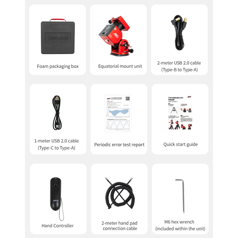 ZWO Montierung AM3N Harmonic Equatorial Tripod TC40