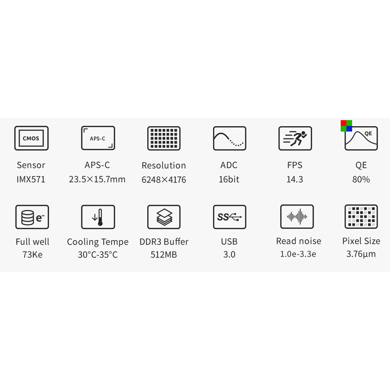 ZWO Kamera ASI 2600 MC Pro Color